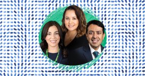 Headshots of panelists Veronica Valentine McNally, Natasha Bagdasarian, and Anand Parekh