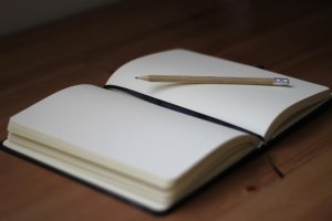 Journal and pencil