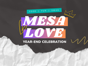 MESA Love with gradient highlight and ripped paper motif