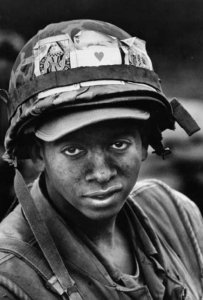 Vietnam Soldier Looking at Camera