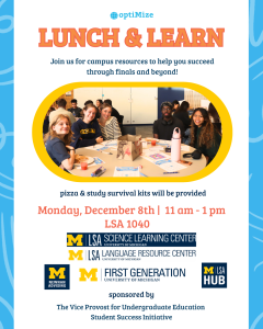 Digital Flyer with image of student surrounding a table