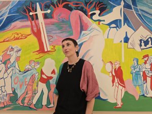 Aportrait of Victoria Lomasko, speaker for this event.