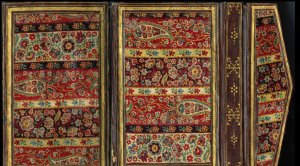 Cut velvet covers on Isl. Ms. 855.