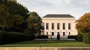 a photo of the rackham building