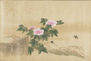 Detail from the "Mushi no Uutaawase Emaki scroll," creator unknown, [18--?].