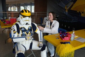 Wolverine Trooper Getting Vaccine