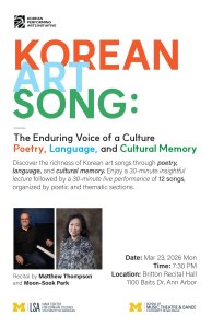 Korean Art Song: The Enduring Voice of a Culture