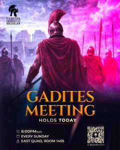 Spartan army with gadites meeting hold tomorrow title event time 6:00pm event location 8pm