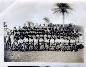Military forces in uniform photographed in Sierra Leone around 1944