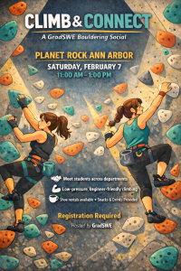 climb and connect: A GradSWE Bouldering Social
