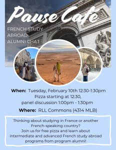 French study abroad alumni chat