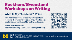 Text graphic with event title, description, time, and location