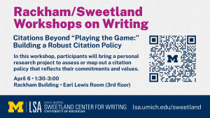 Text graphic with event title, description, time, and location