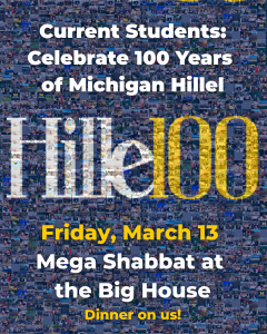 100 years of Michigan Hillel Graphic