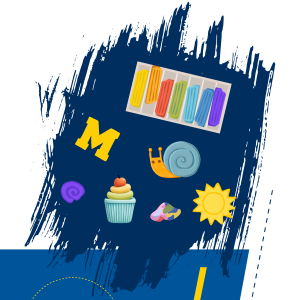 Decorative image, illustration of clay making supplies