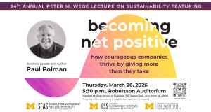 Paul Polman photo with Lecture and book title