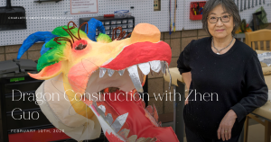 an image of the dragon head with artist Zhen Guo