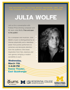 Julia Wolfe at the Keene Theater