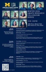 UMAPS research colloquium poster featuring the 2026 winter cohort