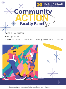 Community Action Faculty Panel flier