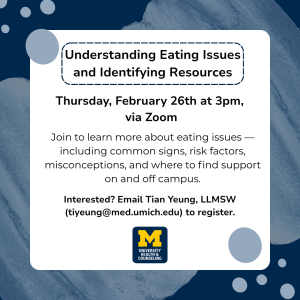 White text box with description in the middle, featuring light blue bubbles and a mix of light and dark blue in the background.