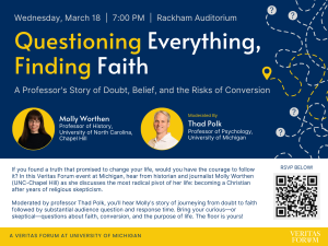 Questioning Everything, Finding Faith: A Professor's Story of Doubt, Belief, and the Risks of Conversion.