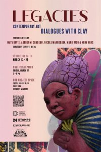 Poster for Legacies: Contemporary Art Dialogues with Clay