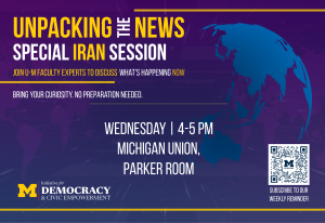 Unpacking the News graphic:Iran Session