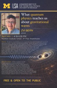 Head shot of Professor Zvi Bern and event details