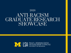 Basic thumbnail spelling out title of event plus Bowman Center logo