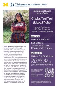 Event poster featuring Gladys Tzul Tzul