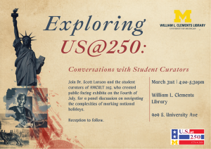 Exploring the US at 250; Conversations with Student Curators