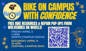 On a blue background, yellow text with a logo for WoW surrounded by text detailing event