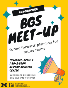 BGS Meet-Up: Spring Forward Planning for Future Terms