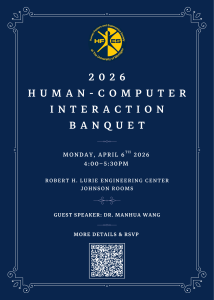 Event poster for HCI Banquet