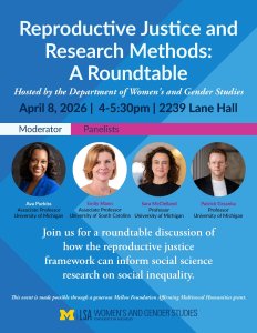 Flyer for event with headshots of participants.