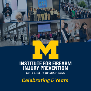 Institute for Firearm Injury Prevention Celebrating 5 Years, images of people in the background