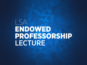 Image of endowed professorship language pronounced in white with a blue background