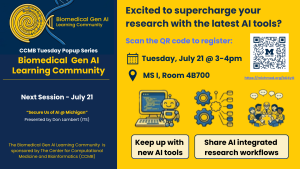 Biomedical Gen AI Learning Community Flyer