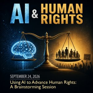 Poster for the AI & Human Rights Workshop
