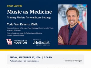 Portrait of Todd Van Kekerix with lecture details.
