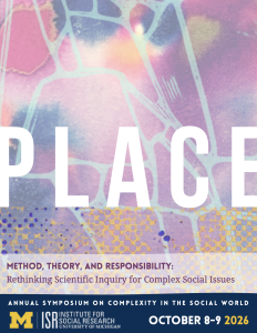 Event poster for annual symposium on complexity in the social world