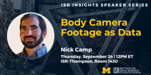 Graphic for Insights Speaker Series talk by Nick Camp