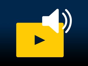 Icons for a play button and a speaker with volume