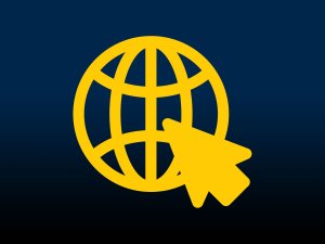 Icon of a globe with a mouse pointer