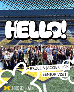 Last year's group photographed at the Big House 50 Yard Line.