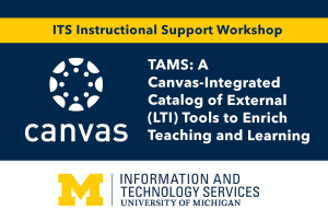 Graphic for  TAMS: A Canvas-Integrated Catalog of External (LTI) Tools to Enrich Teaching and Learning