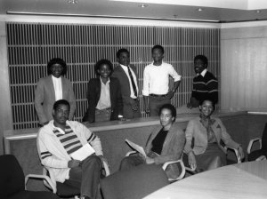 Black L Students in Law Library, October, 1981 / BL026291