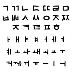 Hangul alphabet