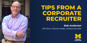 photo of bob anderson and title of talk: tips from a corporate recruiter